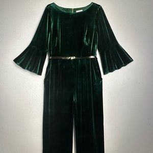 Alora Velvet Bell Sleeve Jumpsuit